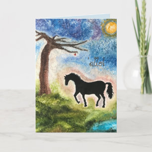 Carte d'anniversaire pour des amants de cheval