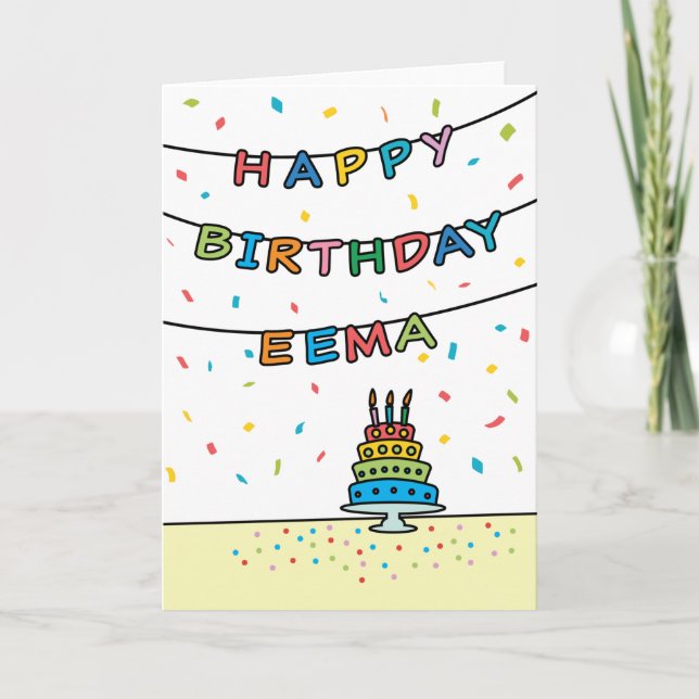 Carte d'anniversaire pour Eema (Devant)