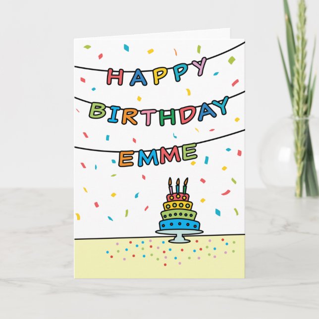 Carte d'anniversaire pour Emme (Devant)