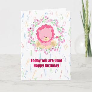 Carte d'anniversaire pour enfant d'un an