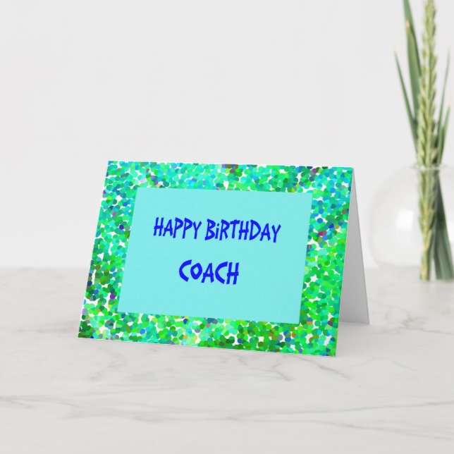 Carte d'anniversaire pour entraîneur (Devant)