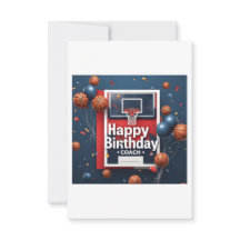 Carte d'anniversaire pour entraîneur (Arrière - pl