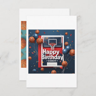 Carte d'anniversaire pour entraîneur (Arrière - pl