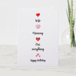 Carte d'anniversaire pour femme et maman, Notre To