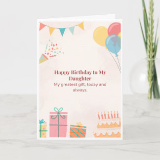 Carte d'anniversaire pour fille