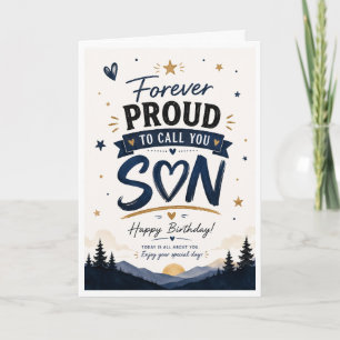 Carte d'anniversaire pour fils : Fier de t'appeler