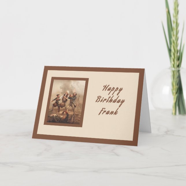 Carte d'anniversaire pour Frank, héros de guerre (Devant)