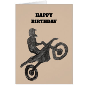 Carte d'anniversaire pour garçon avec croquis de m