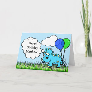 Carte d'anniversaire pour garçon Dinosaures person