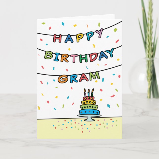 Carte d'anniversaire pour Gram (Devant)
