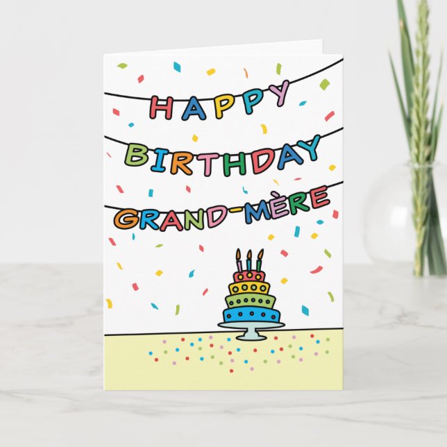 Carte d'anniversaire pour Grand-Mère (Devant)