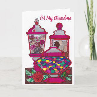Carte d'anniversaire pour grand-mère - Jelly Bean 