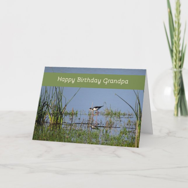 Carte d'anniversaire pour grand-père avec la natur (Devant)