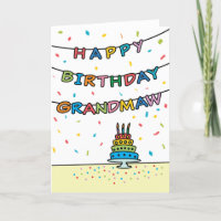 Carte d'anniversaire pour Grandmaw