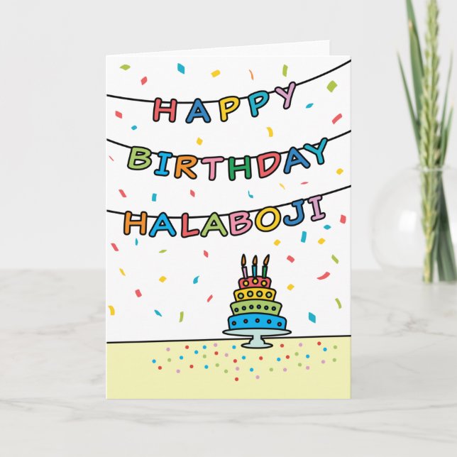 Carte d'anniversaire pour Halaboji (Devant)