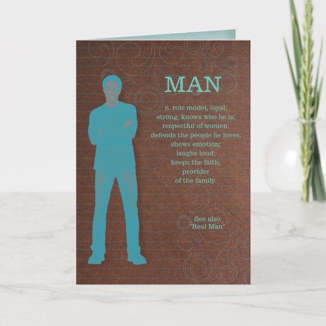Carte d'anniversaire pour homme : Qu'est-ce qu'un  (Devant)