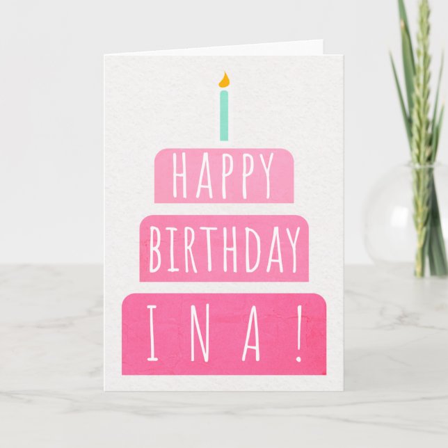 Carte d'anniversaire pour Ina (Devant)