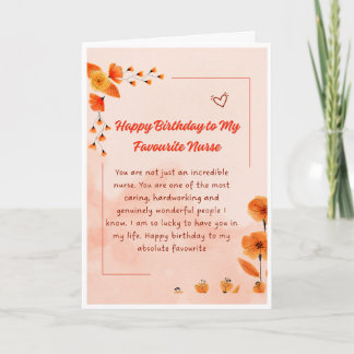 Carte d'anniversaire pour infirmière