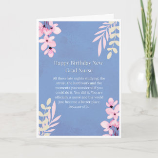 Carte d'anniversaire pour infirmière diplômée