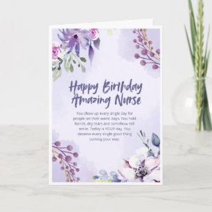Carte d'anniversaire pour infirmière incroyable —