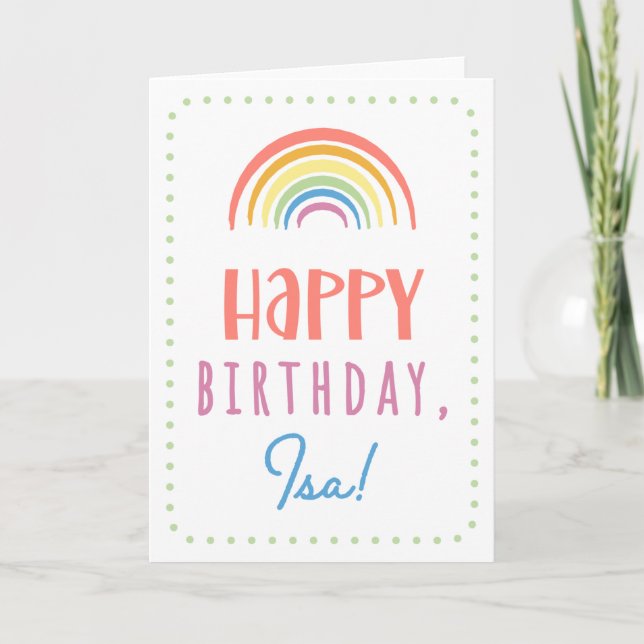 Carte d'anniversaire pour Isa (Devant)
