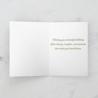 Carte d'anniversaire pour jardin de fleurs sauvage