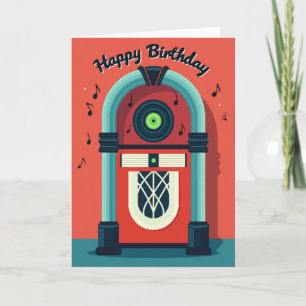 Carte d'anniversaire pour joueur vintage