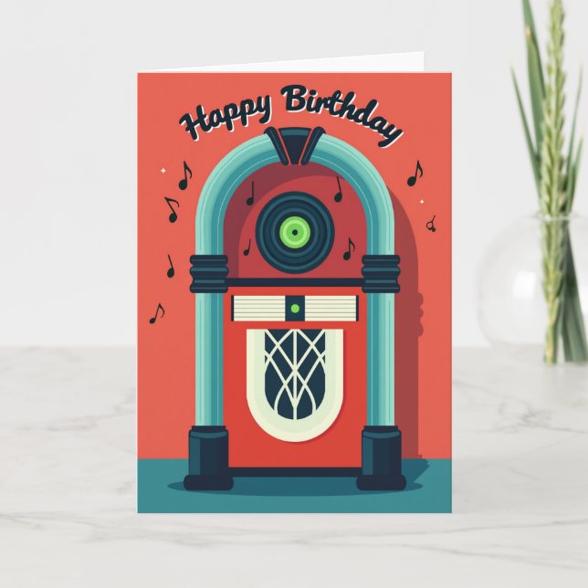 Carte d'anniversaire pour joueur vintage (Devant)