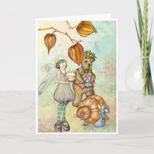 carte d'anniversaire pour la fête (Devant)