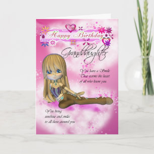 Carte d'anniversaire pour la petite-fille, Moonies