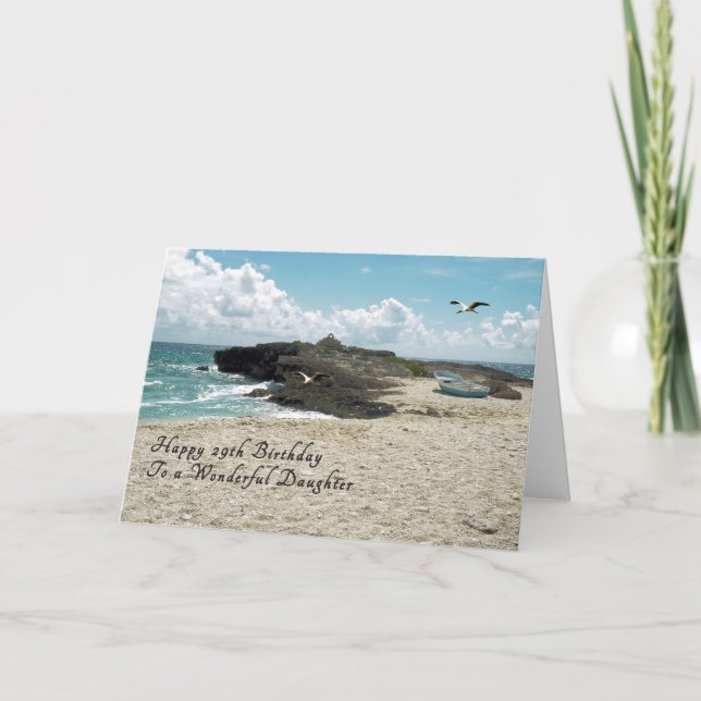Carte d'anniversaire pour le 29e anniversaire de l (Devant)