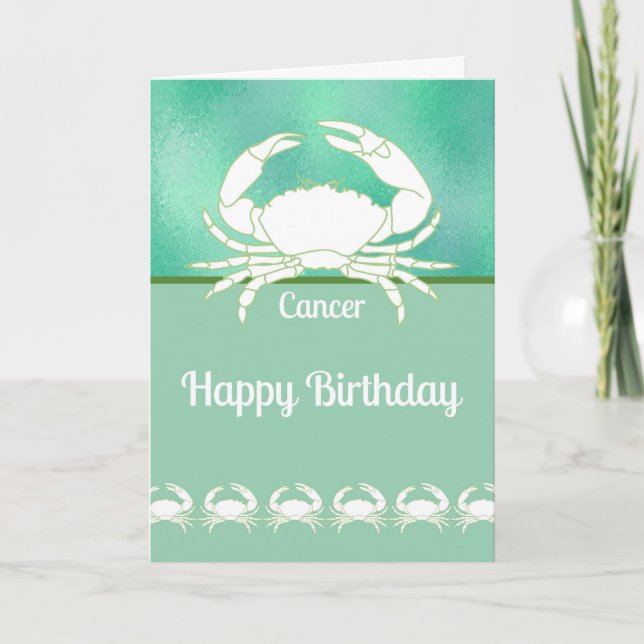 Carte d'anniversaire pour le cancer du zodiaque av (Devant)