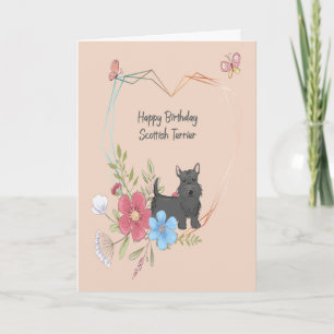 Carte d'anniversaire pour le chien Terrier écossai