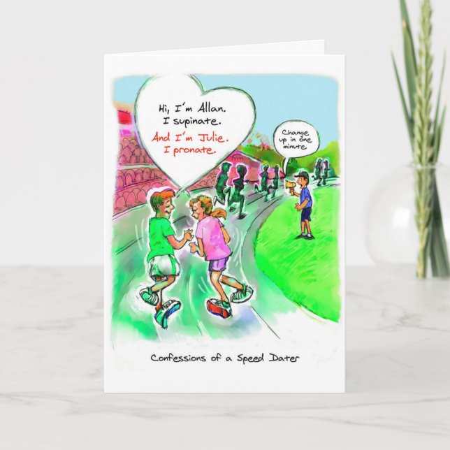Carte d'anniversaire pour le coureur - datation de (Devant)