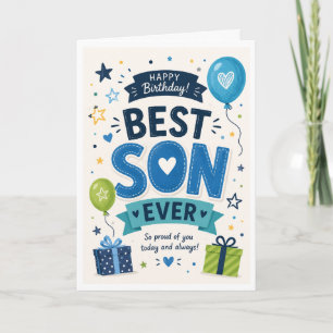 Carte d'anniversaire pour le meilleur fils - Douce