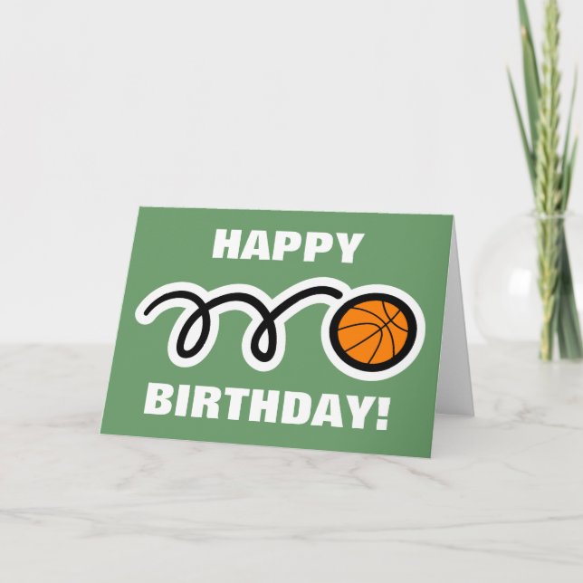 Carte d'anniversaire pour les amateurs de basket-b (Devant)