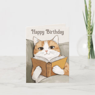 Carte d'anniversaire pour les chats et les réserva
