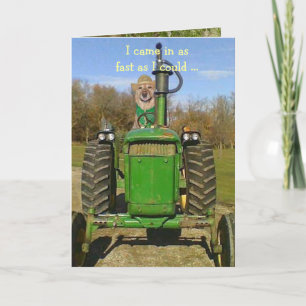 Carte d'anniversaire pour les fans de tracteur
