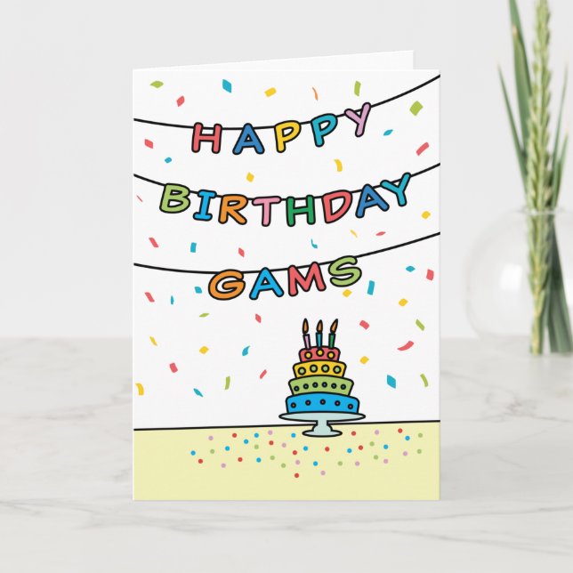 Carte d'anniversaire pour les jeux (Devant)