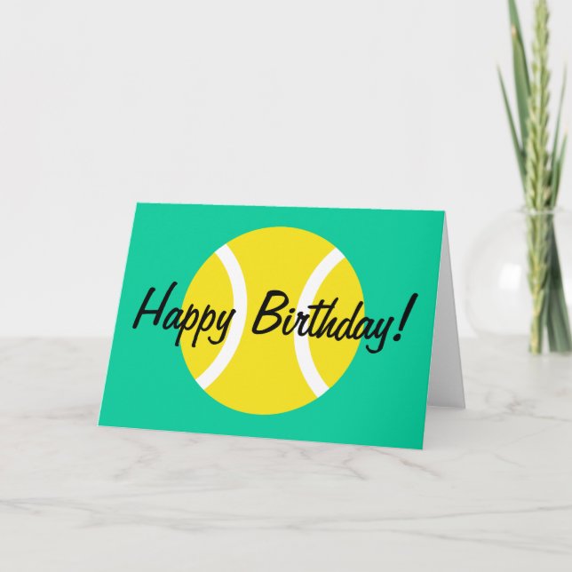 Carte d'anniversaire pour les joueurs de tennis (Devant)