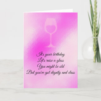 carte d'anniversaire pour les personnes âgées