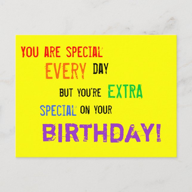 Carte d'anniversaire pour les personnes spéciales (Devant)