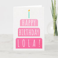 Carte d'anniversaire pour Lola