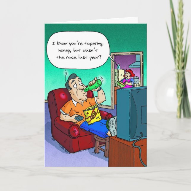 Carte d'anniversaire pour marathonien - Taping TV (Devant)