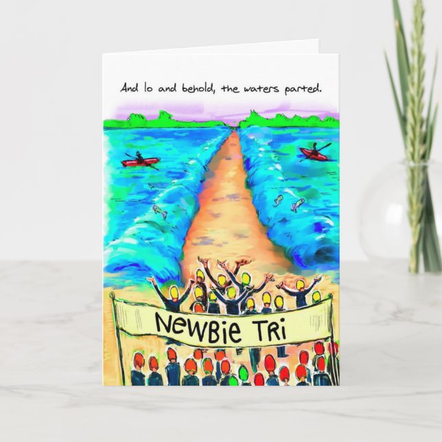 Carte d'anniversaire pour nageur - Tri pour nouvea (Devant)