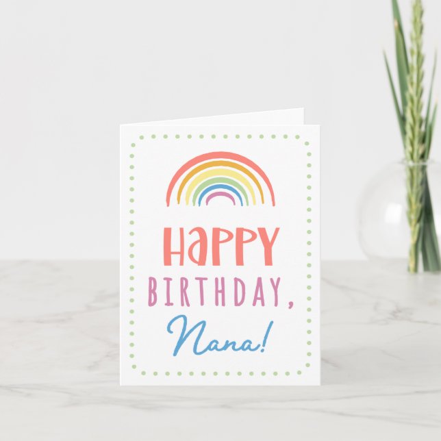 Carte d'anniversaire pour Nana (Devant)