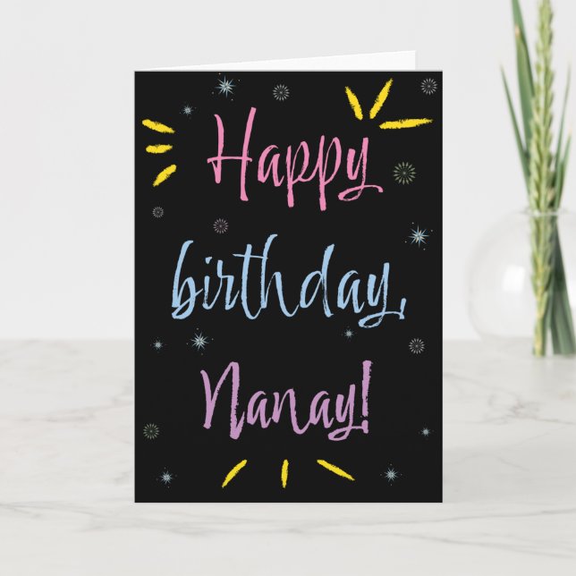 Carte d'anniversaire pour Nanay (Devant)