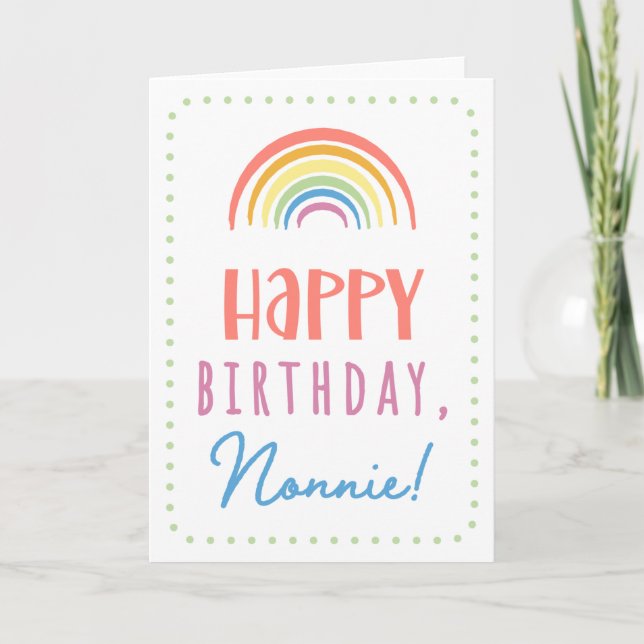 Carte d'anniversaire pour Nonnie (Devant)