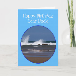 Carte d'anniversaire pour oncle design océan