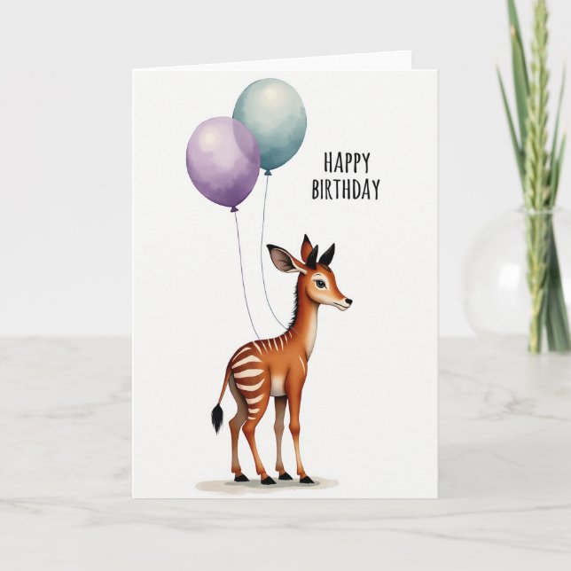 Carte d'anniversaire pour Ongulé Fantaisiste (Devant)